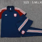 Conjunto Completo Polo Arsenal 2025 2026 Azul Marino I Rojo