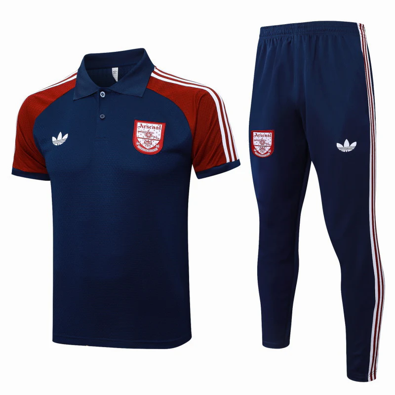 Conjunto Completo Polo Arsenal 2025 2026 Azul Marino I Rojo Arsenal Conjunto 2025 2026 Azul - Maglia Arsenal | tiendasdefutboles