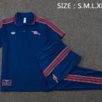 Conjunto Completo Polo Arsenal 2025 2026 Azul Marino Rojo