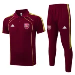 Conjunto Completo Polo Arsenal 2025 2026 Borgona Rojo