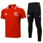 Conjunto Completo Polo Arsenal 2025 2026 Rojo Negro