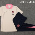 Conjunto Completo Polo Barcelona 2025 2026 Amarillo Rosa