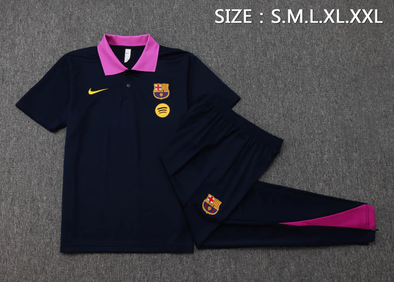 Conjunto Completo Polo Barcelona 2025 2026 Azul Marino Purpura FC Barcelona Conjunto 2025 2026 Azul - Tuta FC Barcelona | tiendasdefutboles