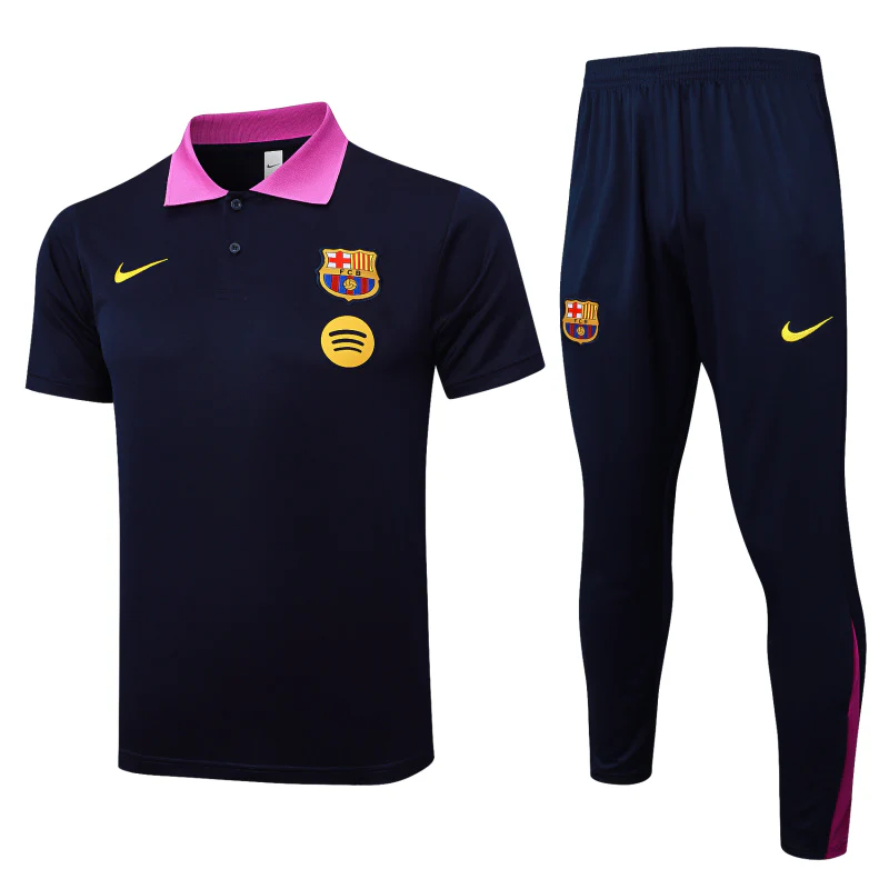 Conjunto Completo Polo Barcelona 2025 2026 Azul Marino Purpura FC Barcelona Conjunto 2025 2026 Azul - Tuta FC Barcelona | tiendasdefutboles