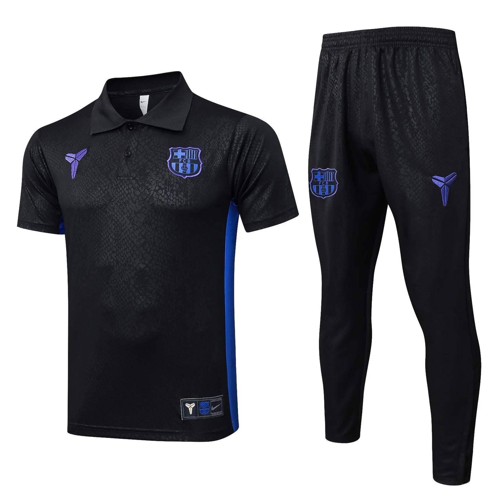 Conjunto Completo Polo Barcelona 2025 2026 Negro Purpura FC Barcelona Conjunto 2025 2026 Negro - Tuta FC Barcelona | tiendasdefutboles