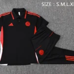 Conjunto Completo Polo Bayern Múnich 2025 2026 Negro Rojo