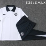 Conjunto Completo Polo Chelsea 2025 2026 Blanco Negro