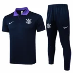 Conjunto Completo Polo Corinthians Paulista 2025 2026 Azul Purpura