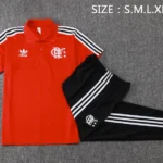 Conjunto Completo Polo Flamengo 2025 2026 Rojo Negro