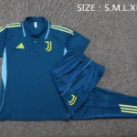 Conjunto Completo Polo Juventus 2025 2026 Azul Verde