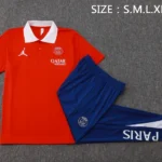 Conjunto Completo Polo Paris Saint Germain 2025 2026 Rojo Azul