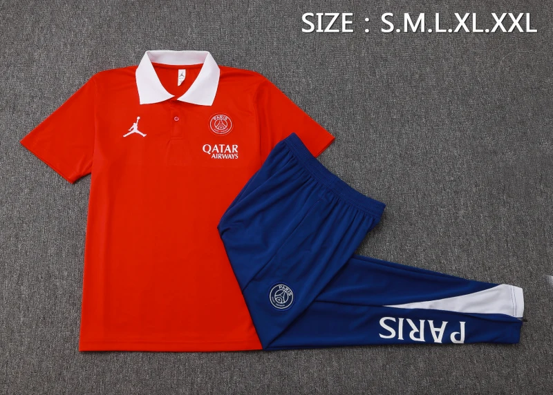Conjunto Completo Polo Paris Saint Germain 2025 2026 Rojo Azul Paris Saint Germain Conjunto 2025 2026 Rojo - Maglia Paris Saint Germain | tiendasdefutboles