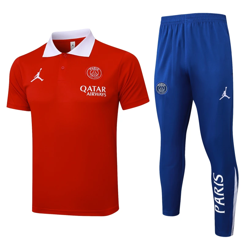 Conjunto Completo Polo Paris Saint Germain 2025 2026 Rojo Azul Paris Saint Germain Conjunto 2025 2026 Rojo - Maglia Paris Saint Germain | tiendasdefutboles