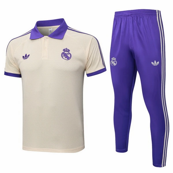 Conjunto Completo Polo Real Madrid 2025 2026 Amarillo Purpura Real Madrid Conjunto 2025 2026 Amarillo - Maglia Real Madrid | tiendasdefutboles