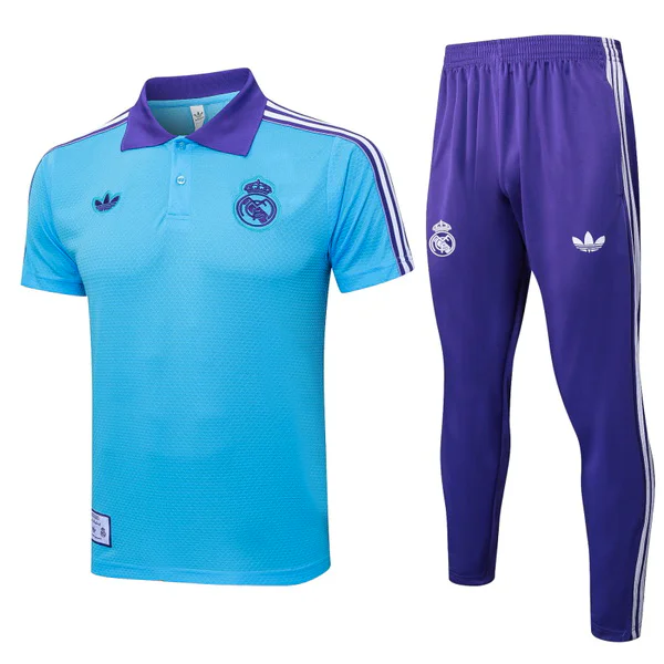 Conjunto Completo Polo Real Madrid 2025 2026 Azul Purpura Real Madrid Conjunto 2025 2026 Azul - Maglia Real Madrid | tiendasdefutboles