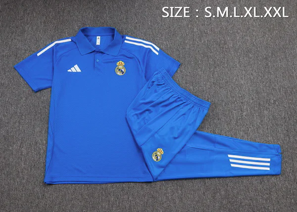 Conjunto Completo Polo Real Madrid 2025 2026 Azul Real Madrid Conjunto 2025 2026 Azul - Maglia Real Madrid | tiendasdefutboles