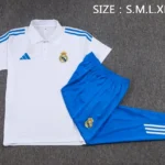Conjunto Completo Polo Real Madrid 2025 2026 Blanco Azul