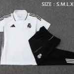 Conjunto Completo Polo Real Madrid 2025 2026 Blanco Negro