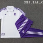 Conjunto Completo Polo Real Madrid 2025 2026 Blanco Purpura