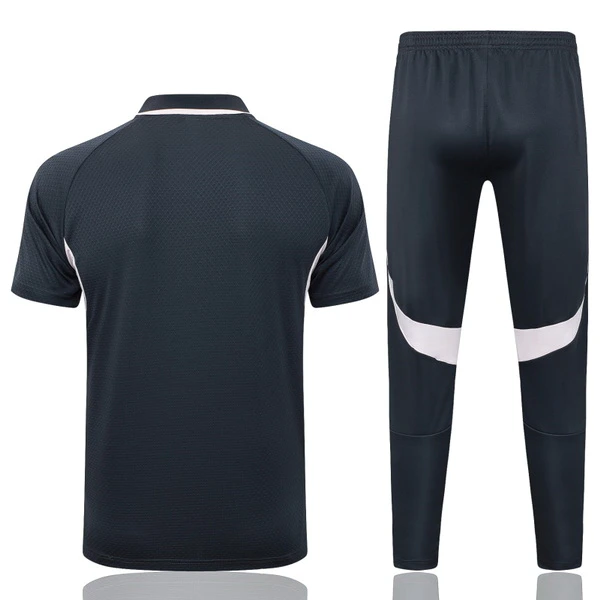 Conjunto Completo Polo Real Madrid 2025 2026 Gris Marino Rosa Real Madrid Conjunto 2025 2026 Gris - Maglia Real Madrid | tiendasdefutboles
