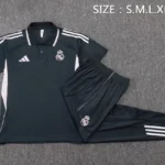 Conjunto Completo Polo Real Madrid 2025 2026 Gris Marino Rosa