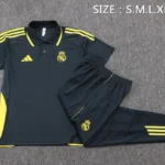 Conjunto Completo Polo Real Madrid 2025 2026 Gris Marino Verde