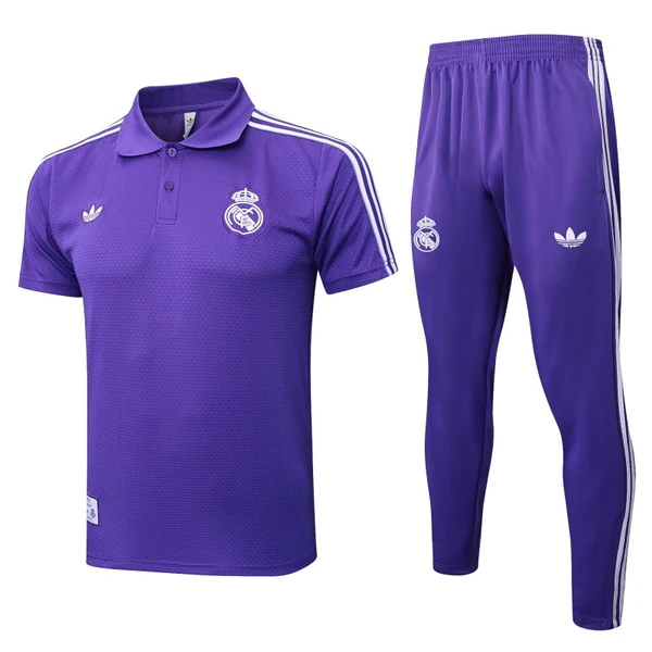 Conjunto Completo Polo Real Madrid 2025 2026 Purpura Real Madrid Conjunto 2025 2026 Púrpura - Maglia Real Madrid | tiendasdefutboles