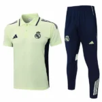 Conjunto Completo Polo Real Madrid 2025 2026 Verde Claro Negro
