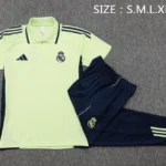 Conjunto Completo Polo Real Madrid 2025 2026 Verde Claro Negro