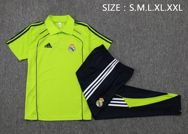 Conjunto Completo Polo Real Madrid 2025 2026 Verde Negro Real Madrid Conjunto 2025 2026 Verde - Maglia Real Madrid | tiendasdefutboles