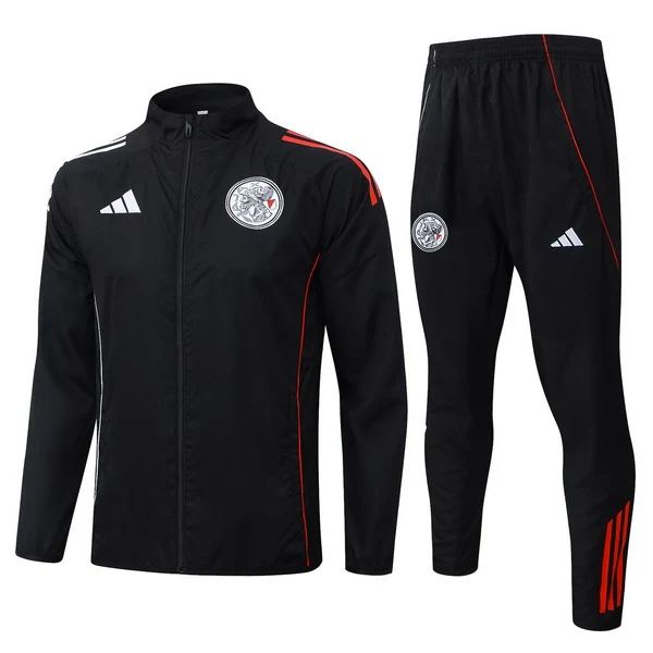 Conjunto Completo Rompevientos Ajax 2025 2026 Negro Ajax Conjunto 2025 2026 Negro - Maglia Ajax | tiendasdefutboles