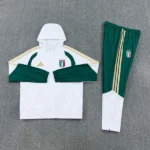 Conjunto Completo Rompevientos Italia 2026 Blanco Verde