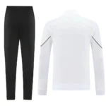 Conjunto Completo Ropa Deportiva Con Cremallera Larga AC Milan 2025 2026 Blanco Negro