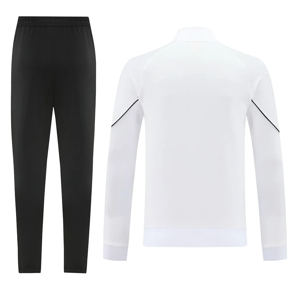 Conjunto Completo Ropa Deportiva Con Cremallera Larga AC Milan 2025 2026 Blanco Negro AC Milan Conjunto 2025 2026 Blanco - Maglia Ac Milan | tiendasdefutboles
