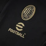 Conjunto Completo Ropa Deportiva Con Cremallera Larga AC Milan 2024 2025 Negro I Rojo