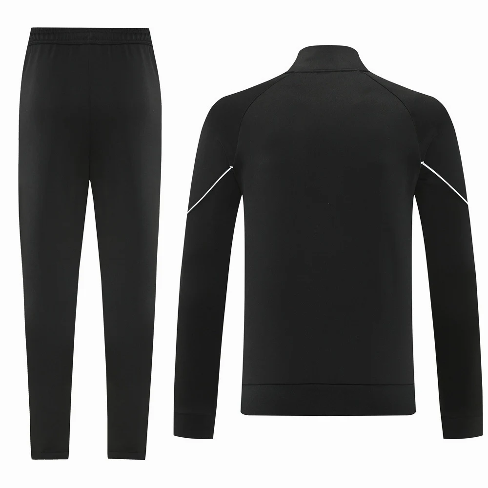 Conjunto Completo Ropa Deportiva Con Cremallera Larga AC Milan 2025 2026 Negro AC Milan Conjunto 2025 2026 Negro - Maglia Ac Milan | tiendasdefutboles
