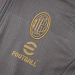 Conjunto Completo Ropa Deportiva Con Cremallera Larga AC Milan 2024 2025 Gris Rojo