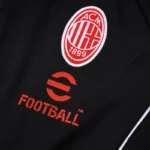 Conjunto Completo Ropa Deportiva Con Cremallera Larga AC Milan 2025 2026 Negro II Rojo