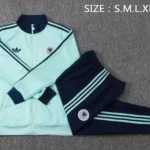 Conjunto Completo Ropa Deportiva Con Cremallera Larga Alemania 2026 Verde Azul