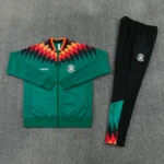 Conjunto Completo Ropa Deportiva Con Cremallera Larga Alemania 2026 Verde Marino Negro