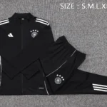 Conjunto Completo Ropa Deportiva Con Cremallera Larga Alemania 2025 Blanco Negro