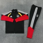 Conjunto Completo Ropa Deportiva Con Cremallera Larga Alemania 2026 Negro I Rojo Amarillo