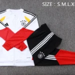 Conjunto Completo Ropa Deportiva Con Cremallera Larga Alemania 2026 Blanco Rojo Amarillo