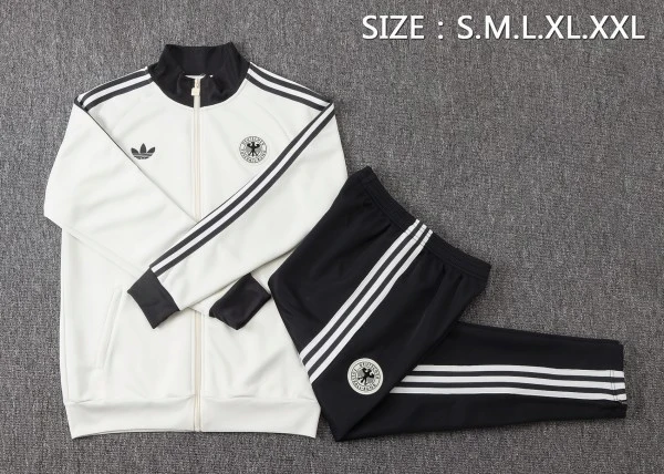 Conjunto Completo Ropa Deportiva Con Cremallera Larga Alemania 2026 Negro Blanco Alemania Conjunto 2026 Negro - Alemania Barata | tiendasdefutboles