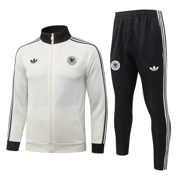 Conjunto Completo Ropa Deportiva Con Cremallera Larga Alemania 2026 Negro Blanco Alemania Conjunto 2026 Negro - Alemania Barata | tiendasdefutboles