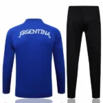 Conjunto Completo Ropa Deportiva Con Cremallera Larga Argentina 2026 Azul Blanco Negro