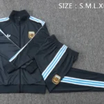 Conjunto Completo Ropa Deportiva Con Cremallera Larga Argentina 2026 Gris Marino