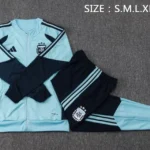 Conjunto Completo Ropa Deportiva Con Cremallera Larga Argentina 2026 Azul
