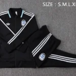 Conjunto Completo Ropa Deportiva Con Cremallera Larga Argentina 2026 Negro