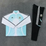 Conjunto Completo Ropa Deportiva Con Cremallera Larga Argentina 2026 Blanco Azul Negro